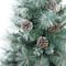 3.5ft. Pre-Lit Frosted Tip British Columbia Mountain Pine Artificial Christmas Tree in Gray Tripod Planter, Clear Lights
